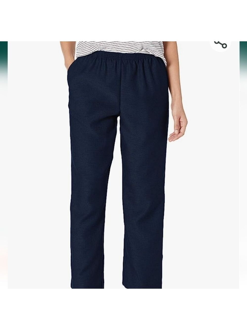 Alfred Dunner All Around Elastic Waist Polyester  Pants NWT Size 12
